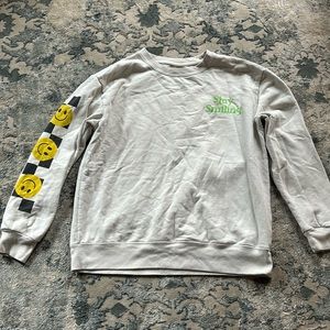 cream crew neck